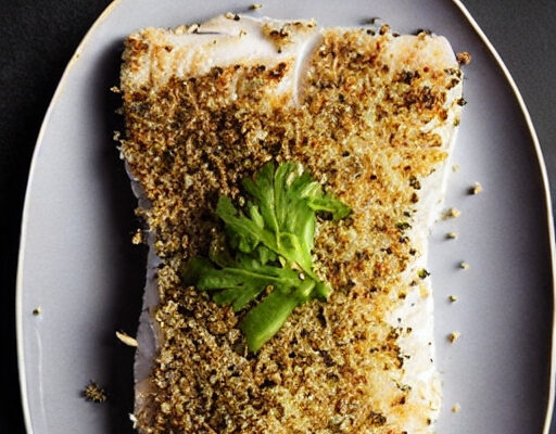 a plate of Halibut Royale